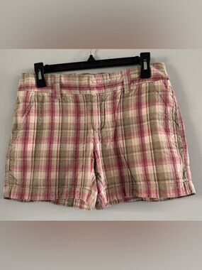 Tommy Hilfiger Linen Blend Plaid Shorts Size 4